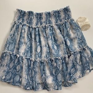 Blue Snake Skin Skirt